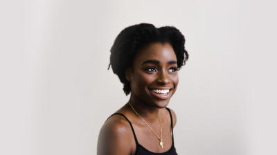 woman smiling